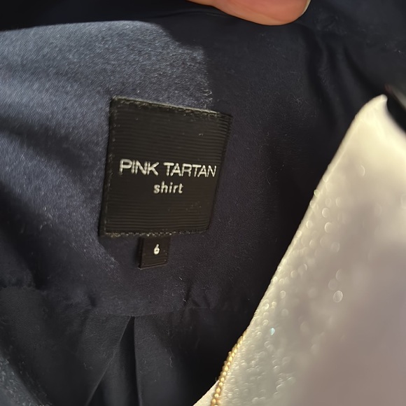 Pink Tartan Navy Blouse - Picture 3 of 3